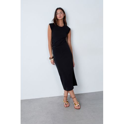 Robe Longue En Coton - Gangie - Xs - Black - Femme - Etam