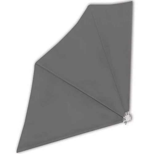Auvent Latéral Pliable De Balcon Gris 140x140 Cm