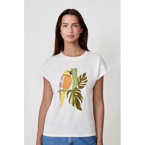 T-Shirt En Coton Imprimé - Geroquet Tshir - Xl - Ecru - Femme - Etam