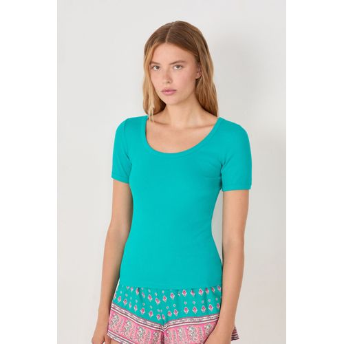 T-Shirt De Pyjama - Bina - Xs - Vert Anglais - Femme - Etam