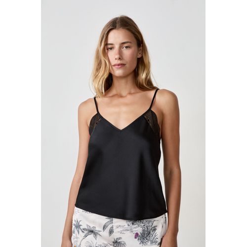Caraco À Fines Bretelles Décolleté - Envergure - L - Black - Femme - Etam