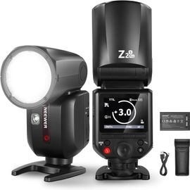 NEEWER Z2PRO-S Speedlite TTL 2.4G pour Sony - Dôme arrondi, compatible Godox sans fil, 76Ws HSS 1/8000s, interface améliorée, sélecteur TTL/M-TCM, 600 éclairs pleine puissance