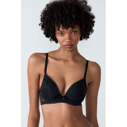Soutien-Gorge N.2 - Le Push-Up Plongeant - Panama - 95c - Black - Femme - Etam