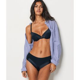 Shorty En Microfibre Satiné - Pure Eclat - Xs - Black - Femme - Etam