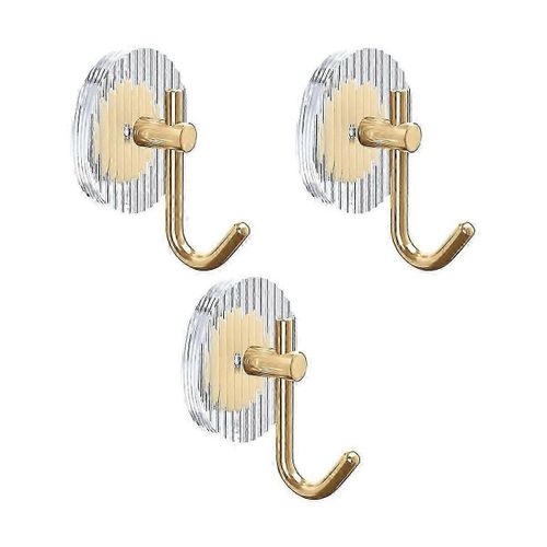 Crochets muraux adhésifs Crochets de douche en acrylique pour accrocher Crochets autocollants dorés Porte-serviettes Salle de bain