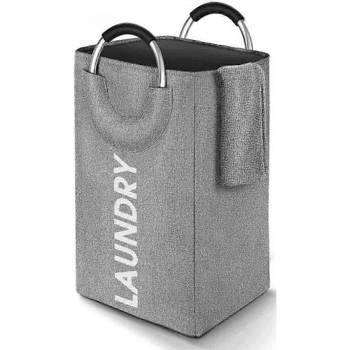 Panier à linge sale pliable de grande capacité de qualité supérieure,tissu,gris,45L
