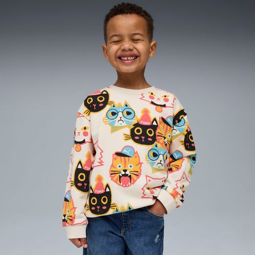 Puma Sweat À Col Rond Moody Cat Enfant, Vêtements, Alpine Snow, 3-4y