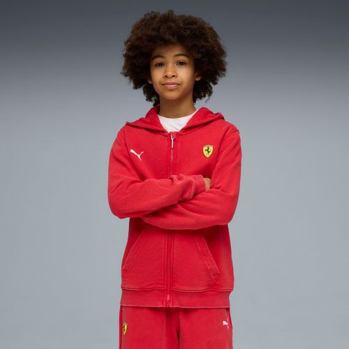 Puma Veste De Survêtement À Capuche Sportswear Scuderia Ferrari Enfant Et Adolescent, Vêtements, Rosso Corsa, 11-12y