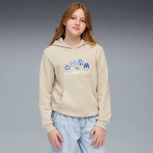 Puma Hoodie Ftblculture Olympique De Marseille Enfant Et Adolescent, Vêtements, Desert Dust/Vivid Bleu, 5-6y