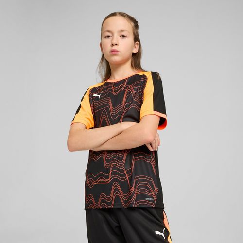 Puma Maillot De Football À Motif Individualliga Enfant Et Adolescent, Vêtements, Noir/Glowing Rouge, 5-6y