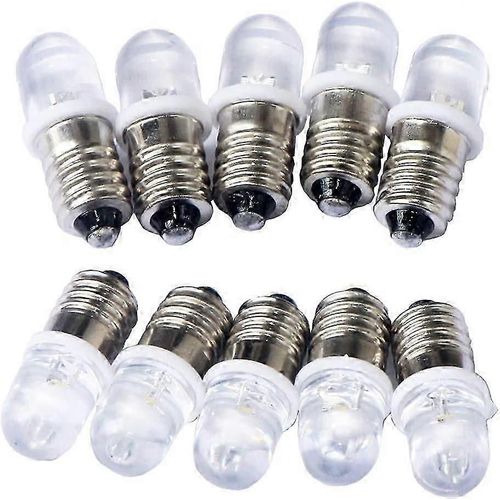 10pcs E10 4.5v Led Spot Ampoule Lampes Blanc Froid,6000k