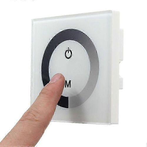 Panneau de contrôleur mural tactile LED DC 12-24V avec gradateur,blanc
