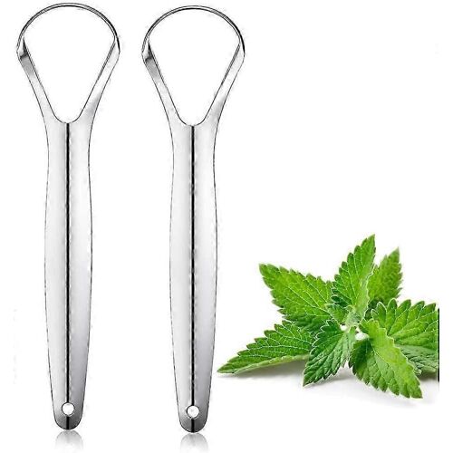 Gratte-Langue En Acier Inoxydable (2 Pièces),Nettoyeur De Langue | Gratte-Langue