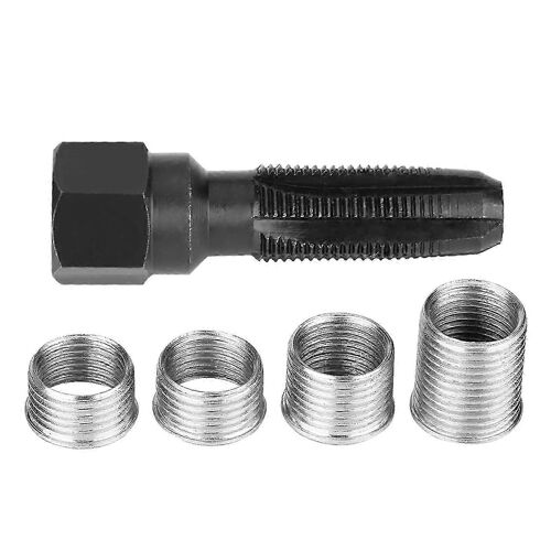 5Pcs Bougie d'allumage en acier au carbone Re filetage Outils de taraudage avec inserts pour réparation de bougies d'allumage de 14mm