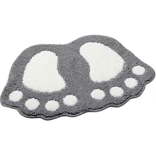Tapis De Bain Antidérapant,Tapis De Douche De Salle De Bain,Grands Pieds Hirsions,Tapis De Sol Absorbant,Tapis De Porte (40 * 60cm,Gris)