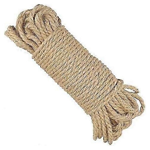 Corde de jute de 5 mm d'épaisseur - Corde de jardin de chanvre de 20 m de fort pour l'artisanat de bricolage