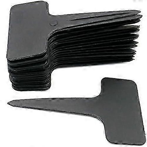 100 Pcs Marqueurs En Plastique Épais Étiquettes De Plantes Noir T Type Étiquettes De Plantes De Jardin Imperméables À L'eau