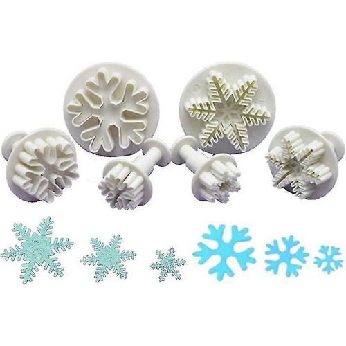 Flocon De Neige Gâteau Outils De Modélisme Emporte-Pièces En Plastique Emporte-Pièce Flocon De Neige Blanc Flocons De Neige De Noël Décoration De Gâteau Pâte À Pâtisserie Stampers Modélisation-Générique
