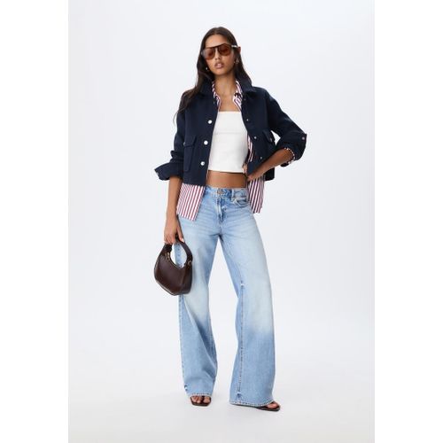 Stradivarius Blouson Court Doux Marine L