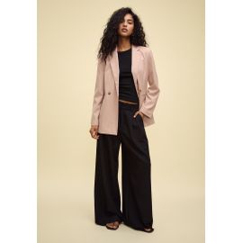 Stradivarius Veste Slim Croisée Rose Poudré M