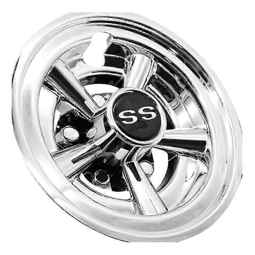 1 Enjoliveur De Roue Chromé Brillant De 8 Pouces En Acier Inoxydable, 5 Rayons, Pour Voiturettes De Golf, Club Car, Ezgo, Yamaha