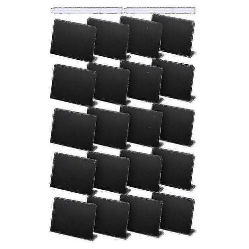 20pcs petits panneaux de tableau noir pour table de fête marque-places 4x3 pouces