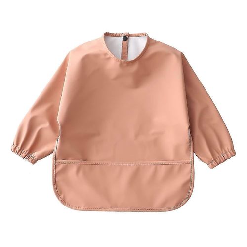 Bavoirs Imperméables Pour Bébés,Bavoir D'alimentation À Manches Longues Pour Nourrissons En Bas Âge Avec Récupérateur De Nourriture,Facile À Nettoyer Et Lavable