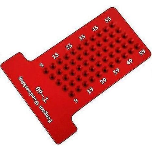 Règle en T règle de mesure Marquage de précision Alliage d'aluminium Outil de travail du bois métrique T60 Mini Scribe (T60)