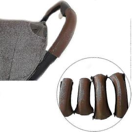Lot De 4 Housses De Protection En Cuir Synthétique Pour Poignée De Poussette Avec Fermeture Éclair