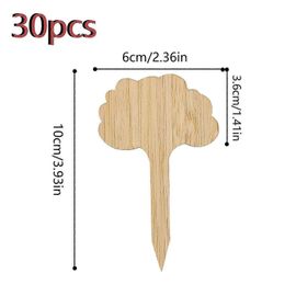 30 Pièces Étiquettes De Plante En Bambou,Arbre Vert Type Plante Marqueurs Étiquette De Jardin En Bois Pour Légumes En Pot De Jardin
