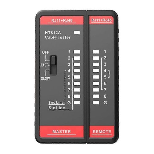 Compteur de test de ligne téléphonique filaire HT812A Testeur de câble Recherche de ligne RJ11 RJ45 Outil de recherche de ligne de toner de câble