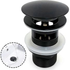 Évier noir Bassin à déchets,Chrome Pop Up,Pop Up automatique,Cuivre Pop Up Spring Stopper Lavabo