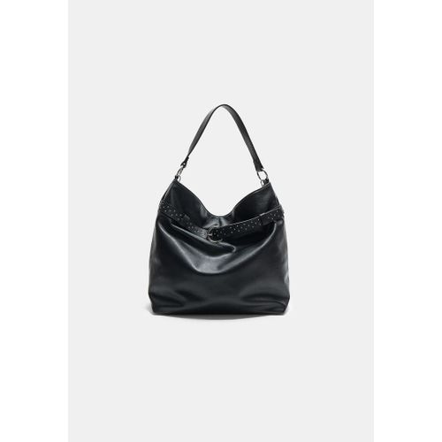 Stradivarius Sac À Main À Détail Ceinture Et Clous Noir Os