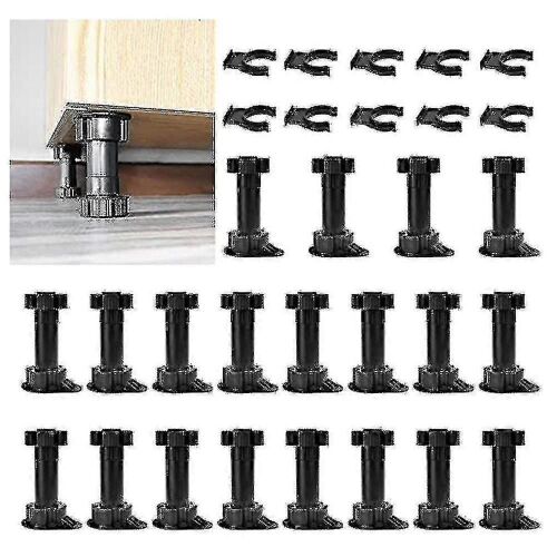 Meubles Pieds Réglable Armoire Pied Pied Unité Pieds D'armoire Avec Clips De Planche Pour Cuisine Ba-Good 20pcs