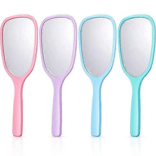 4 Pièces Main Main Miroir Maquillage Miroirs À Main Avec Poignée Voyage Maquillage Mirr-Good 