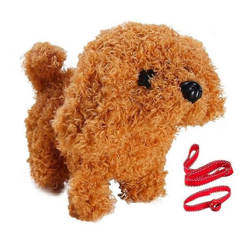 C Bébé Jouet Chien Qui Marche Aboie Queue Remuant En Peluche Interactive Électronique Animaux Jouets Pour Chiots Pour Filles-Bien