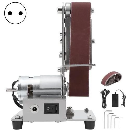 VINGVO Ponceuse à bande électrique 775 meuleuse multifonctionnelle Mini à bande bricolage polissage -JIY