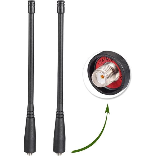 Antenne Bi-Bande Vhf Uhf 136-174Mhz 400-460Mhz Radio Sma Femelle Amateur Radio Bidirectionnelle Portable Talkie-Walkie(Lot De 2) Pour Wouxun Baofeng Bf-F8Hp Uv-5R Uv-82 Bf-888S Gt-3Radio