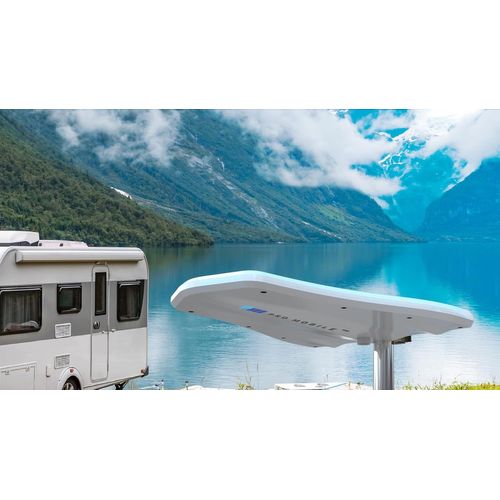 Pro Mobile - Pm2 - Antenne Tv Pour Caravane, Avec Amplificateur 20Db. Antenne Tv Caravane Et Véhicules De Loisirs. Installation Facile/Clé En Main - Alimentation 12 Ou 24Vdc Ou Secteur 230Vac