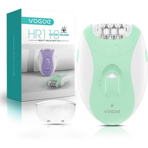 Checarzhn--No1-Epilateur Electrique Femme Avec 21 Pinces Et Lumière Led, 2 Vitesses Épilateur Sans Fil, Epilateur Electrique Rechargeable Pour Bras Et Jambes Hr110 (Vert Clair)