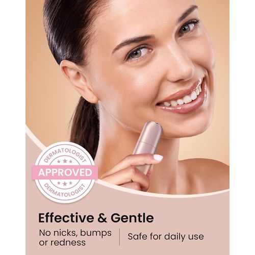 Rasoir Visage Femme Electrique Rechargeable: 2 Têtes Rechange Tondeuses Femmes Rasoir Visag Doux et Indolore, Epilateur Visage Femme, Design Compact, pour Duvet, Joues, Menton, Bras