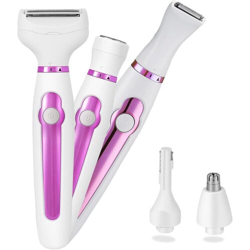 Tondeuse De Bikini Pour Femmes, Épilateur Femme Rasoirs Életctriques 5en1 Pour Femmes, Rasoir Femme Recharge Rapide, Tondeuse Essentiel Pour Bikini, Aisselles, Jambes, Bras, Visage Et Sourcils