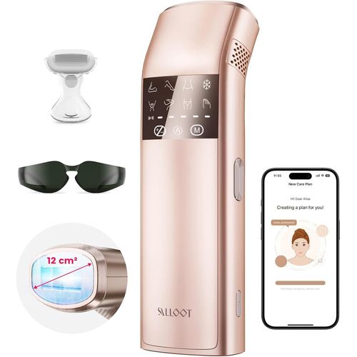 Loc-Épilateur Lumière Pulsée Ipl Pour Les Femmes Et Les Hommes,Super Rapide Triple Pulsées,Refroidissement Par Saphir À 3°C,Indolore,Dispositif Epilateur Laser Pour Le Vi ,Bikini,Pubis