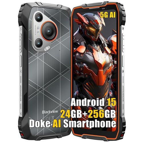 Téléphone Portable Incassable 5G Blackview BL7000 24Go+256Go 6.78" 120Hz 7500mAh 50MP Android 14,NFC,IP68 - Orange