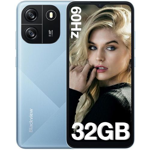 Téléphone Portable Débloqué Blackview WAVE 6C Android 13 4Go+32Go 6.517" HD+ 8MP+5MP 5100mAh Face ID,4G Dual SIM - Bleu
