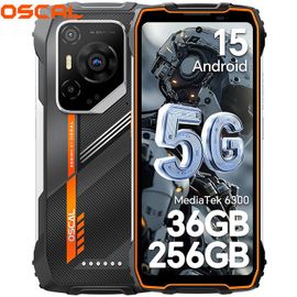 5G Téléphone Portable Incassable OSCAL PILOT 3 Android 15 6.78" 36Go+256Go/SD 2To 50MP+32MP 7500mAh Dual SIM,Face ID,NFC - Orange