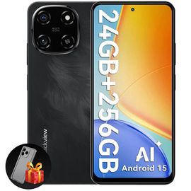 Blackview COLOR 6 Téléphone Portable Débloqué 24Go+256Go/2To 6.67" 50MP+13MP 5000mAh Android 15,Dual SIM 4G,GPS - Noir