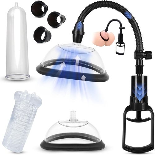 Multifonction Pompe À Pénis Avec Pompe À Vide Clitoris, Suceurs Pour Mamelon, Pompes Jouet Sexuel Pour Homme Femme Couples, Masturbateurs Masculins Sextoyse Couple Plaisir