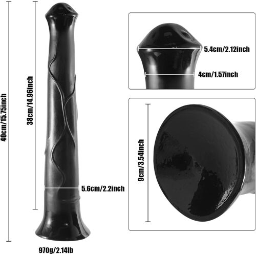 Kalanka-Dildo De Cheval Réaliste, Super Long 15,75 Pouces Énormes Dildos D'animaux Épais Anal G-Spot Jouet Sexuel Avec Tasse D'aspiration Jouets Pour Adultes Pour Femmes Hommes Masturbation Gay - Noi