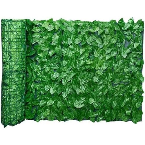 Feuille Clôture Panneaux Artificielle Feuille Écran De Couverture Rouleau Mur Aménagement Paysager Balcon 0.5x3m